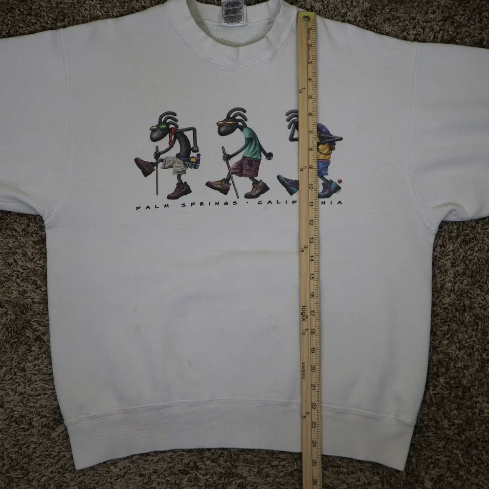 Vintage 1998 Palm Springs California Hiking Sweatshirt White Adult‎ Large